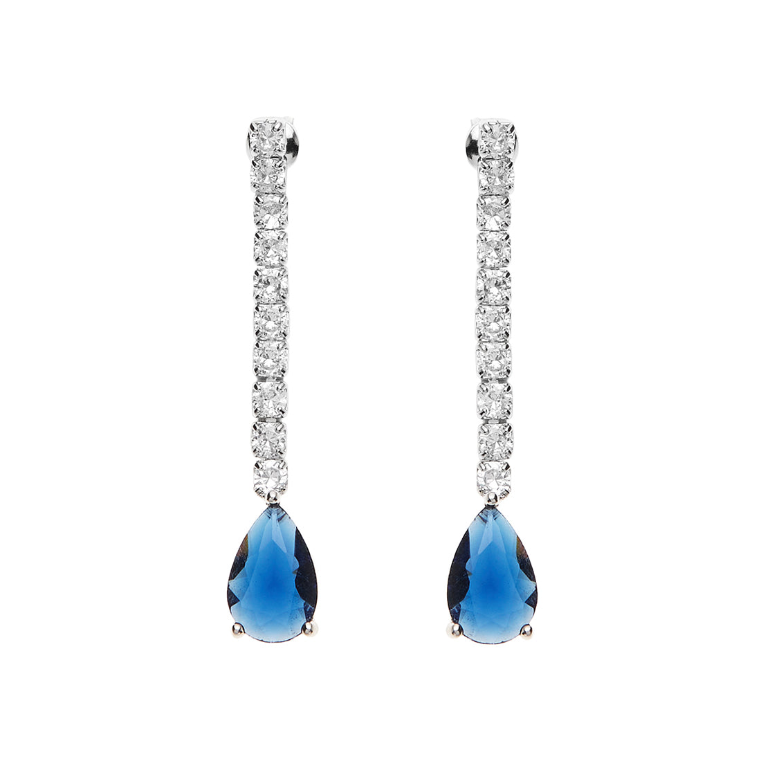 ORECCHINI RODIATI CON CUBIC ZIRCONIA