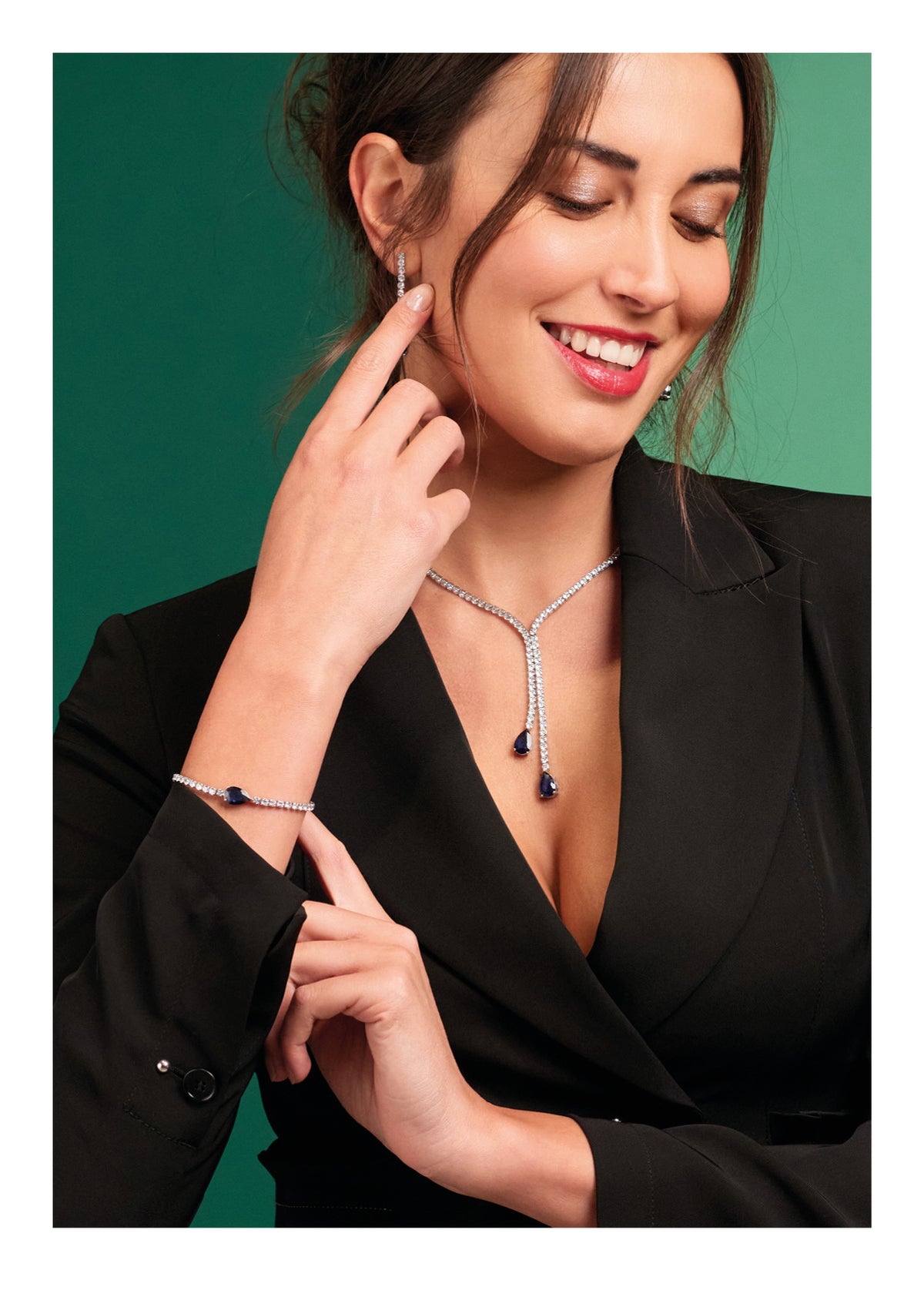 COLLANA RODIATA CON CUBIC ZIRCONIA