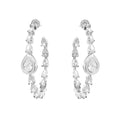 ORECCHINI RODIATI CON CUBIC ZIRCONIA