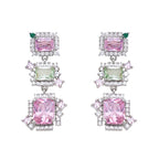 ORECCHINI RODIATI CON CUBIC ZIRCONIA