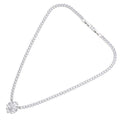 COLLANA RODIATA CON PERLE E CUBIC ZIRCONIA