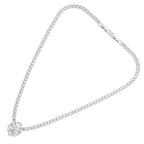 COLLANA RODIATA CON PERLE E CUBIC ZIRCONIA