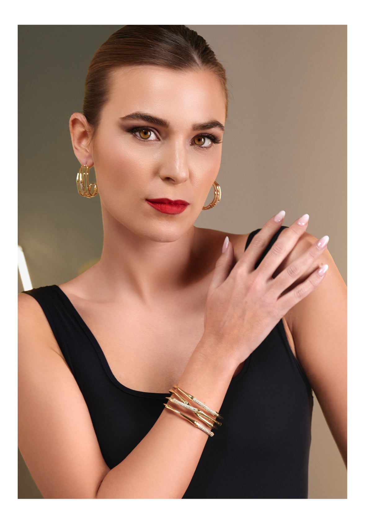 ORECCHINI DORATI CON CUBIC ZIRCONIA