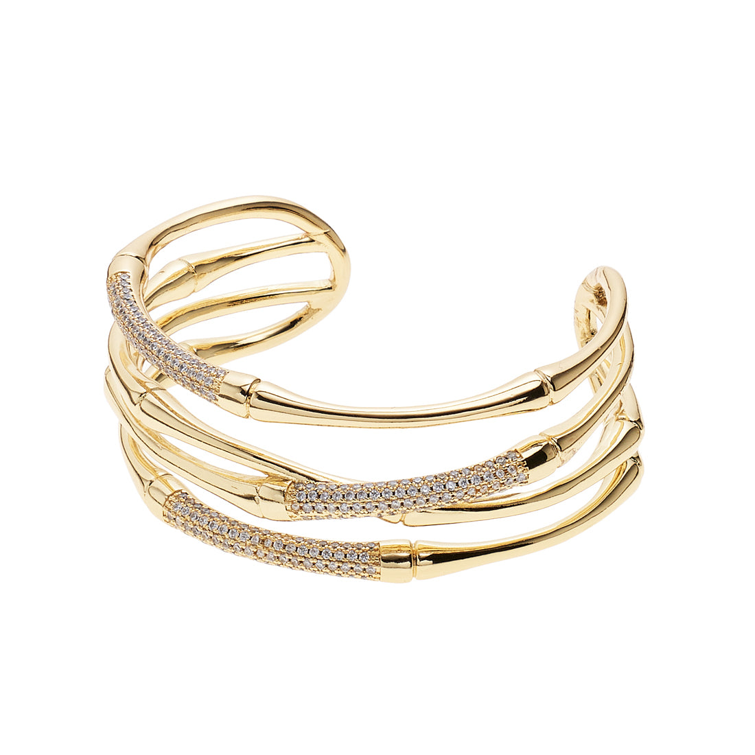 BANGLE DORATO CON CUBIC ZIRCONIA