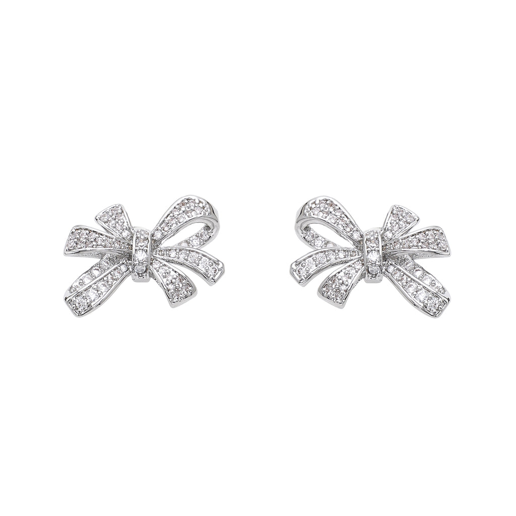ORECCHINI RODIATI CON CUBIC ZIRCONIA