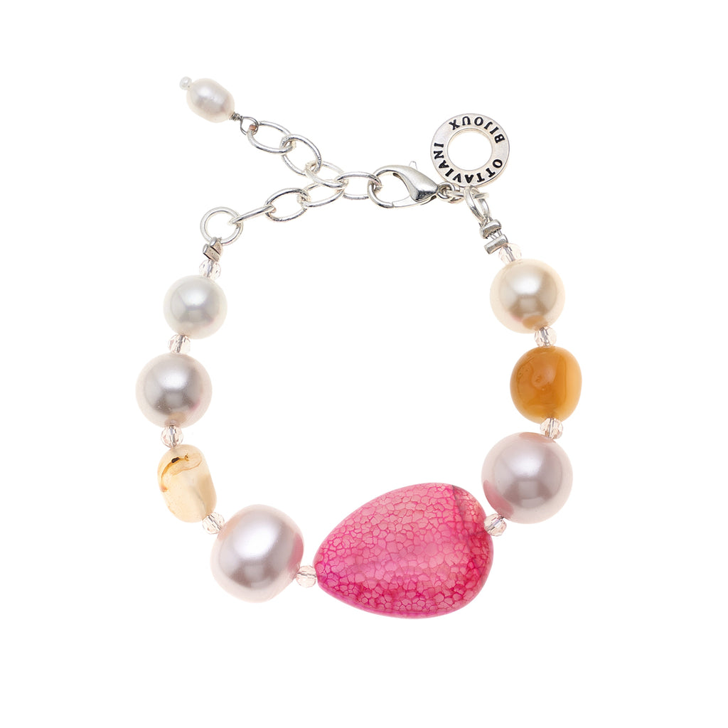 BRACCIALE CON PERLE E AGATA