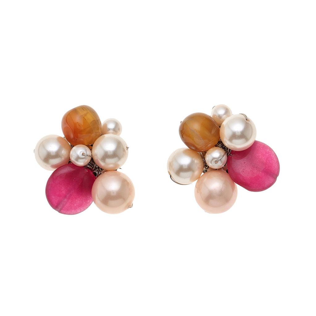 ORECCHINI CON PERLE E AGATA