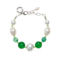 BRACCIALE CON GIADA AVVENTURINA E PERLE