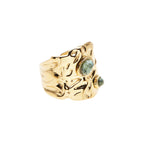 ANELLO DORATO CON TURCHESE
