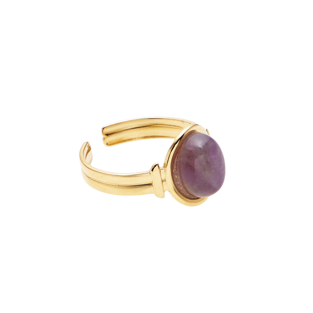 ANELLO DORATO CON GIADA