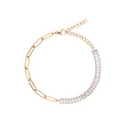 BRACCIALE DORATO CON CRISTALLI