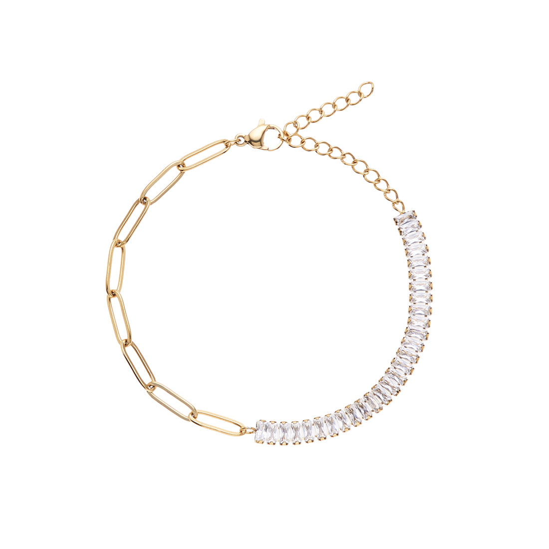 BRACCIALE DORATO CON CRISTALLI