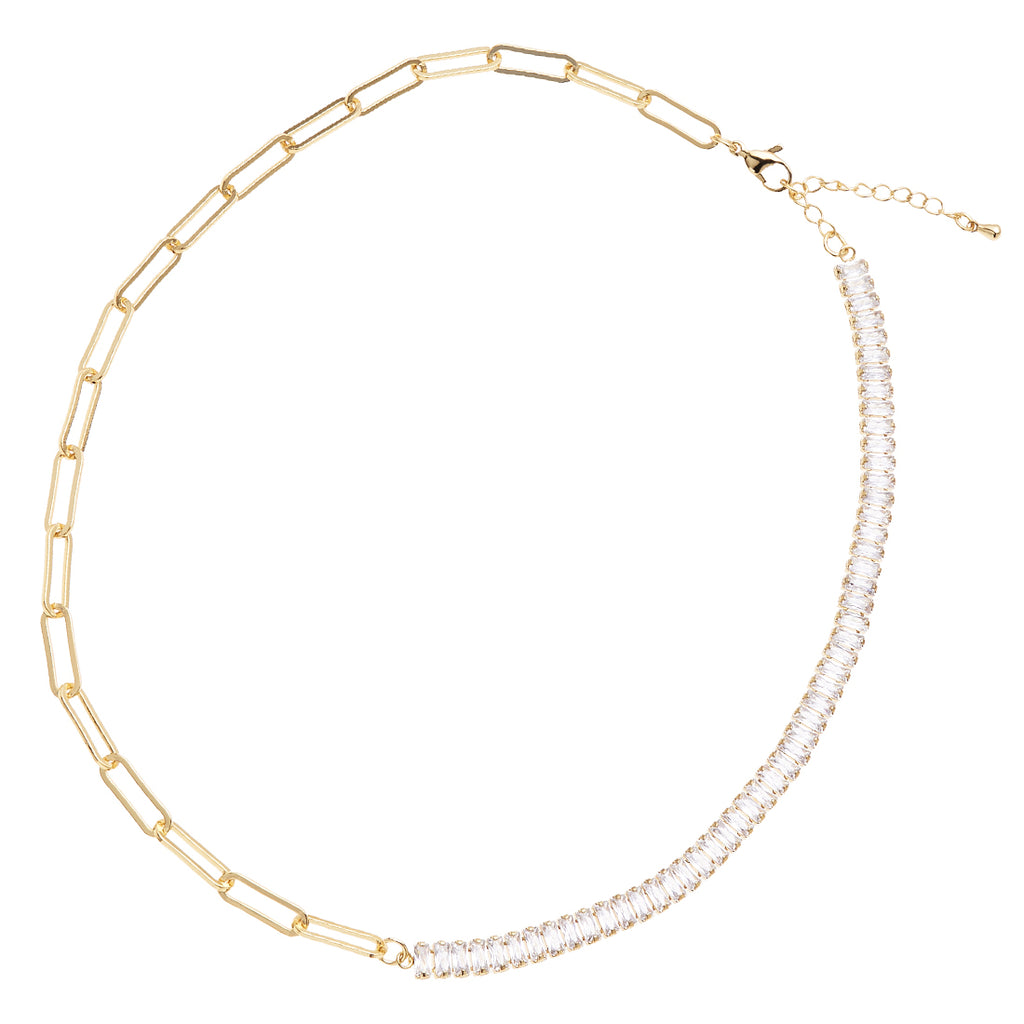 COLLANA DORATA CON CRISTALLI