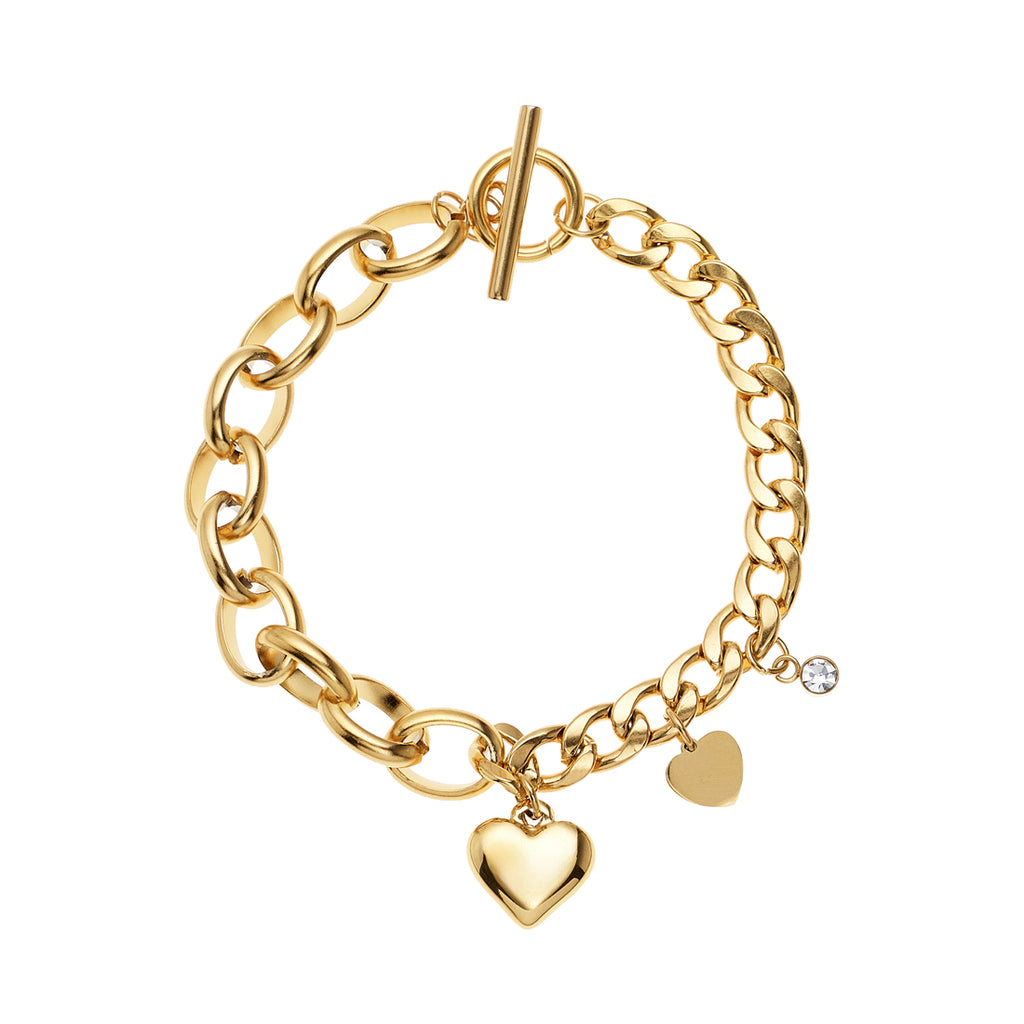 BRACCIALE DORATO CON CRISTALLI