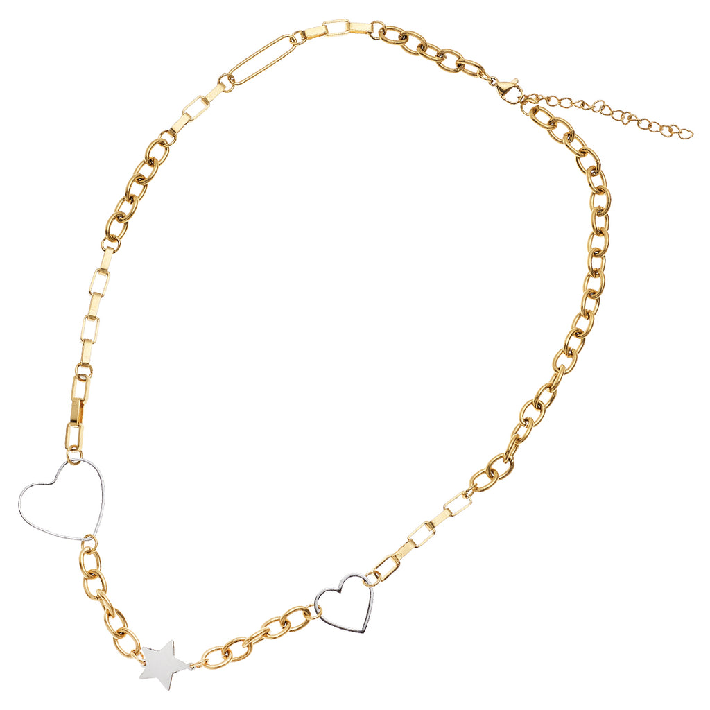 COLLANA DORATA E RODIATA