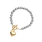 BRACCIALE DORATO E RODIATO CON CRISTALLI