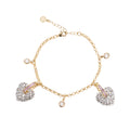 BRACCIALE DORATO E RODIATO CON CUBIC ZIRCONIA
