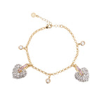 BRACCIALE DORATO E RODIATO CON CUBIC ZIRCONIA