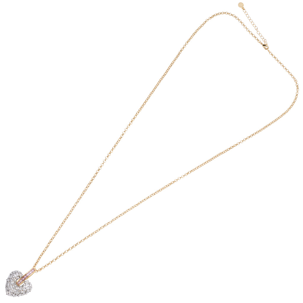 COLLANA DORATA E RODIATA CON CUBIC ZIRCONIA