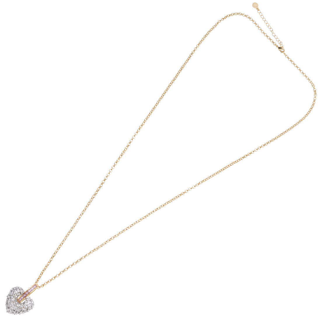 COLLANA DORATA E RODIATA CON CUBIC ZIRCONIA