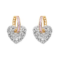 ORECCHINI DORATI E RODIATI CON CUBIC ZIRCONIA