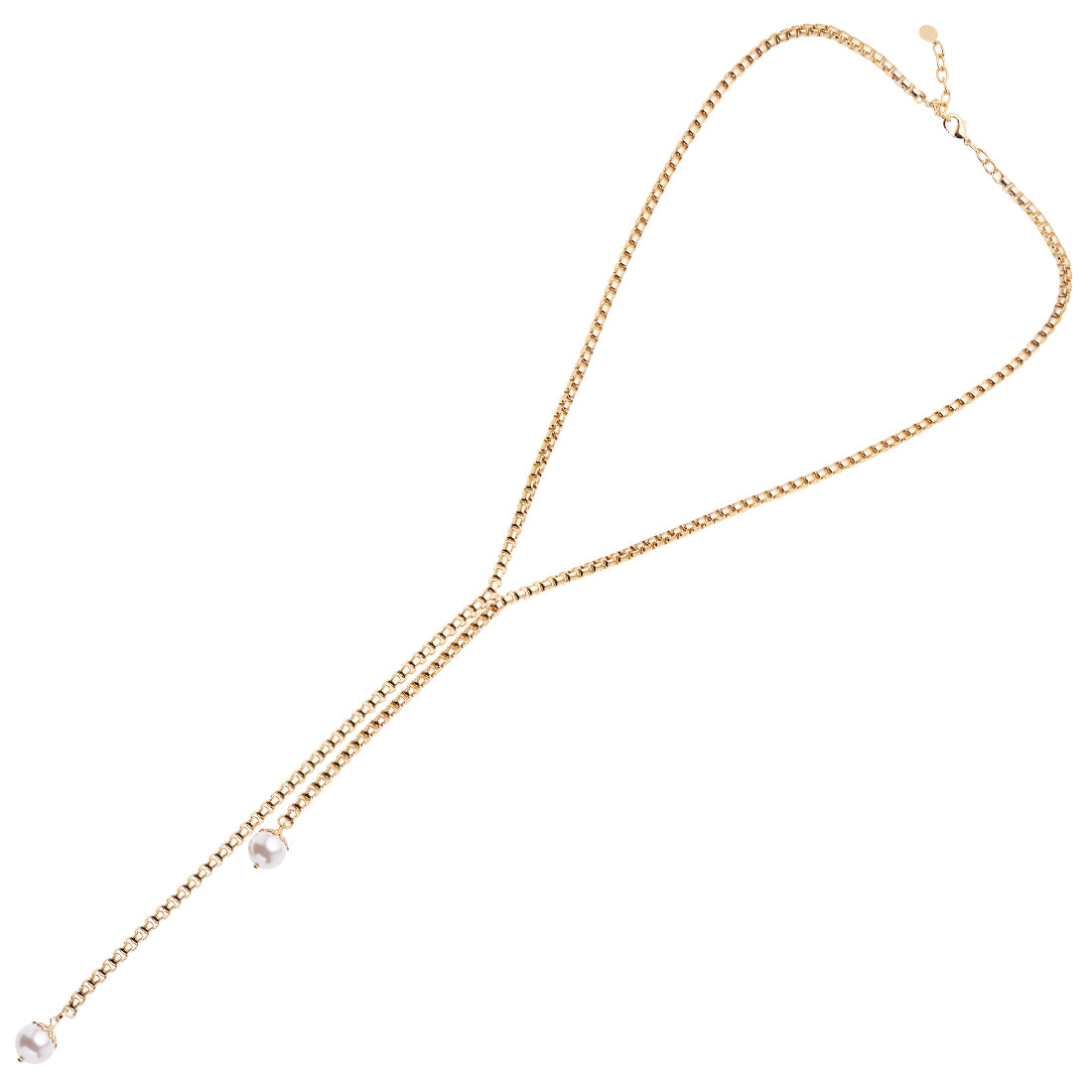 COLLANA PLACCATA ORO CON PERLE