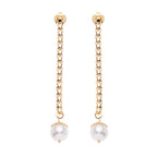 ORECCHINI PLACCATI ORO CON PERLE