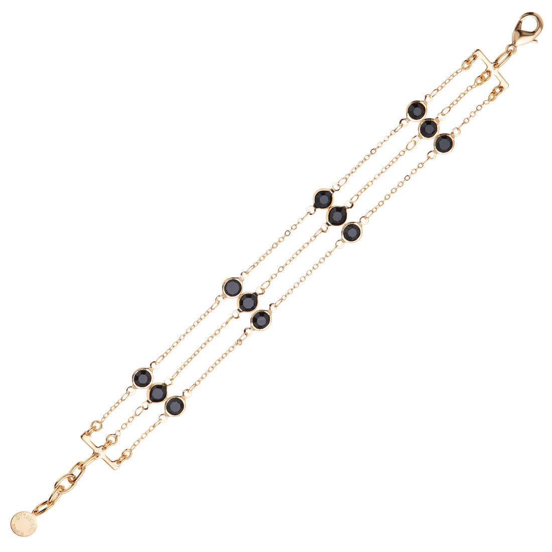 BRACCIALE PLACCATO ORO CON CRISTALLI