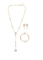 COLLANA PLACCATA ORO CON PERLE E CRISTALLI