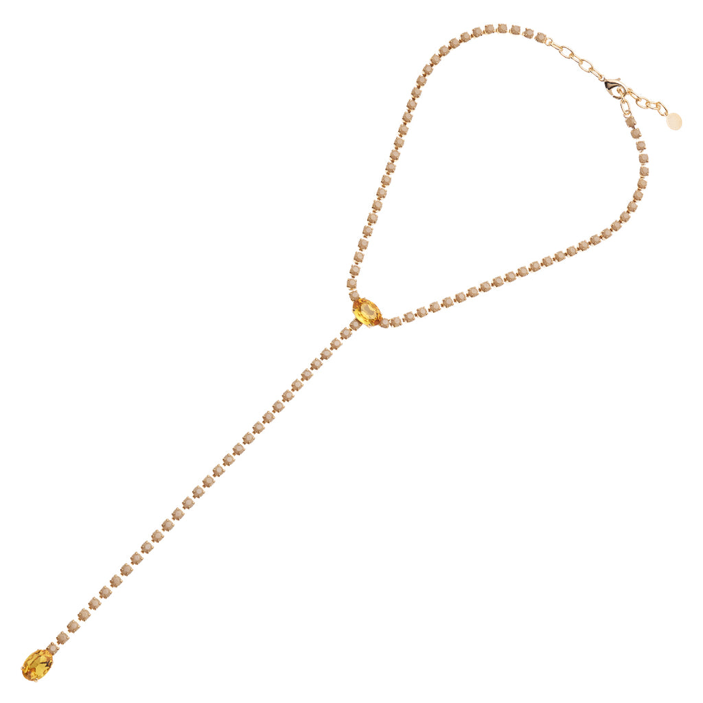COLLANA PLACCATA ORO CON CRISTALLI