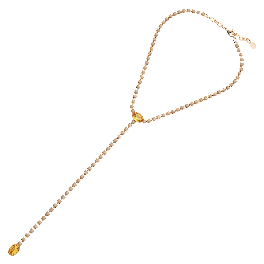 COLLANA PLACCATA ORO CON CRISTALLI