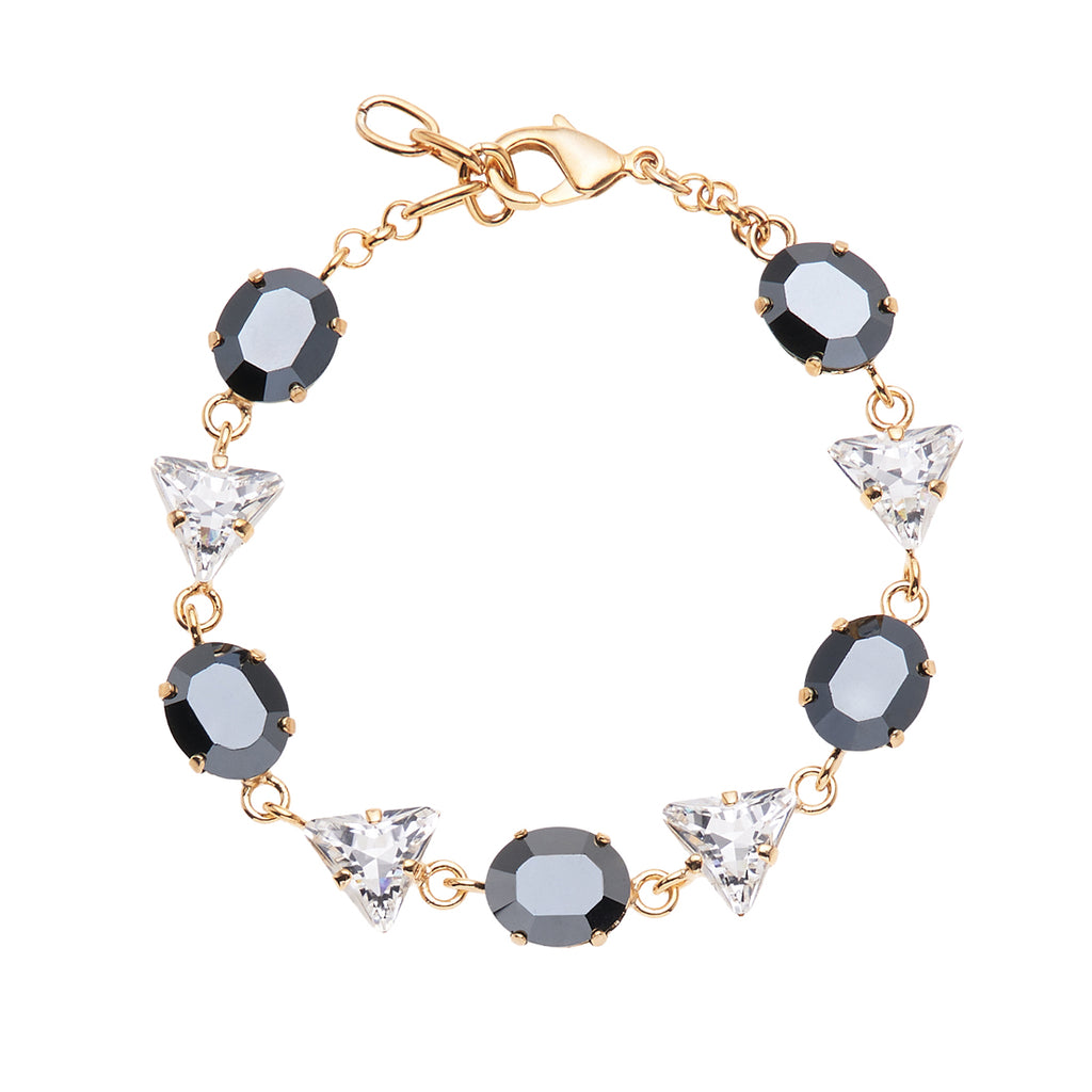 BRACCIALE PLACCATO ORO CON CRISTALLI
