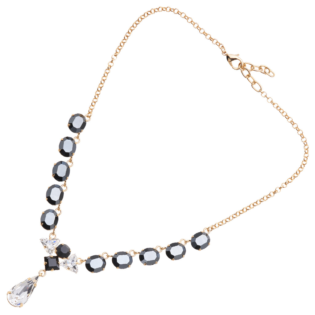 COLLANA PLACCATA ORO CON CRISTALLI