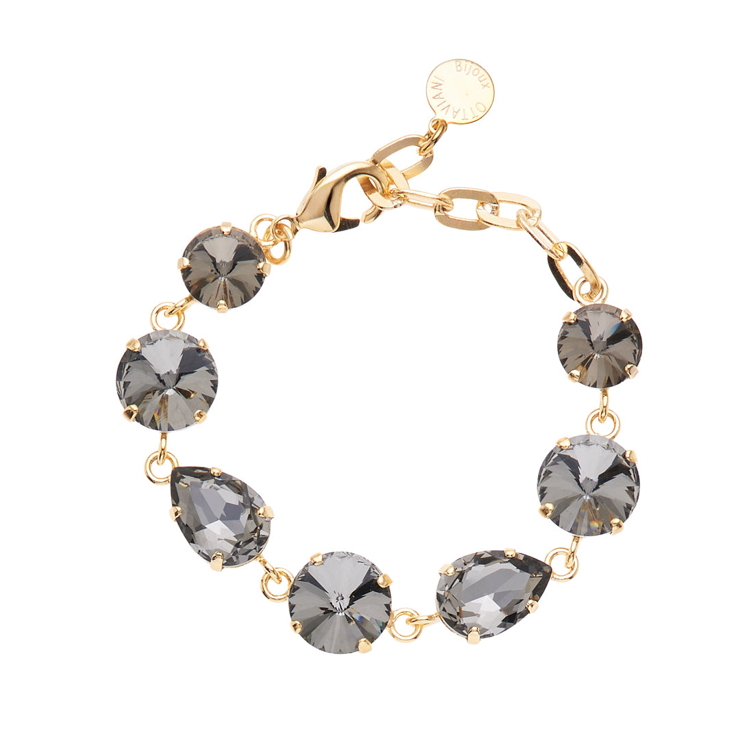 BRACCIALE PLACCATO ORO CON CRISTALLI