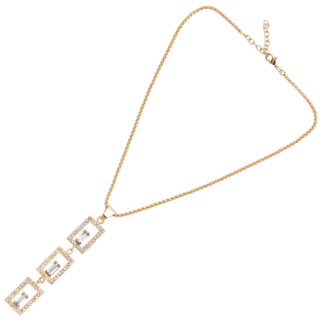 COLLANA PLACCATA ORO CON CRISTALLI