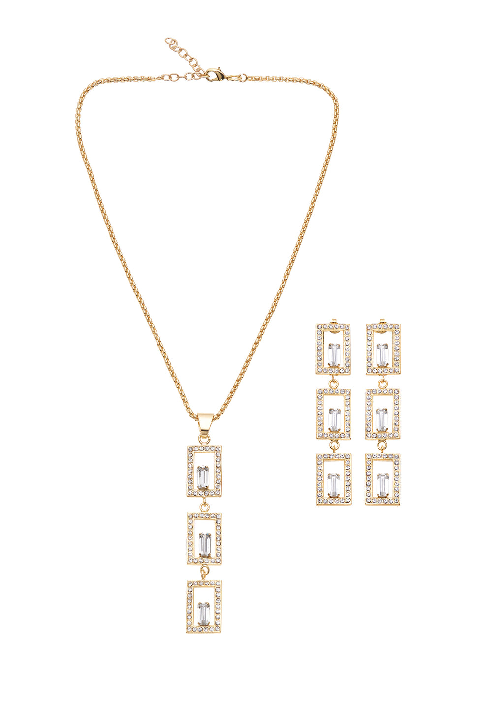 COLLANA PLACCATA ORO CON CRISTALLI