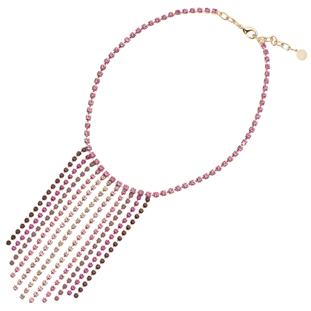 COLLANA PLACCATA ORO CON CRISTALLI