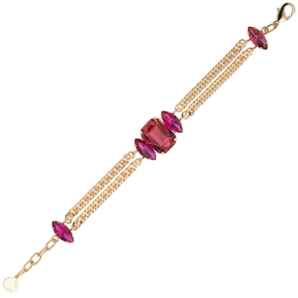 BRACCIALE PLACCATO ORO CON CRISTALLI