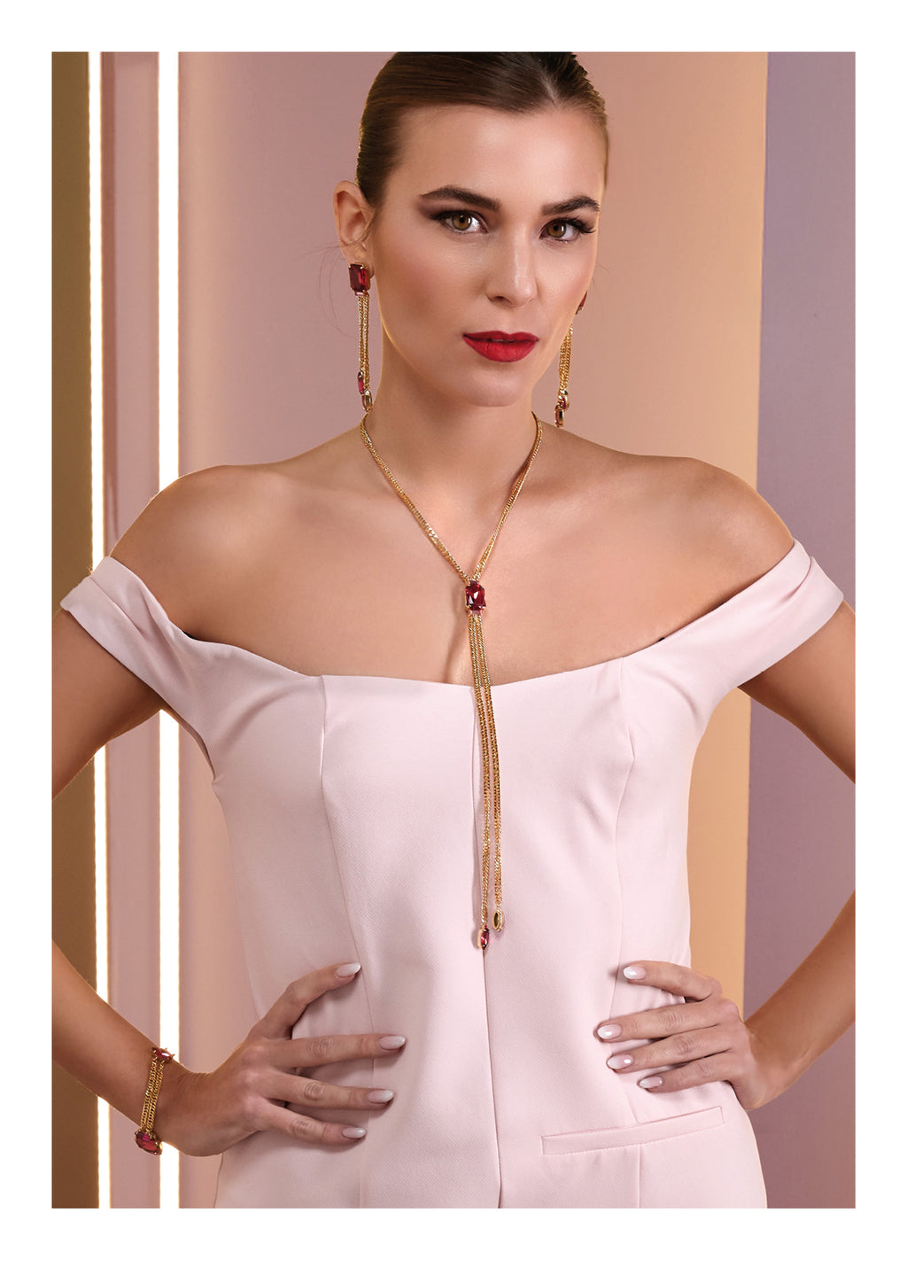 COLLANA PLACCATA ORO CON CRISTALLI