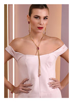 COLLANA PLACCATA ORO CON CRISTALLI