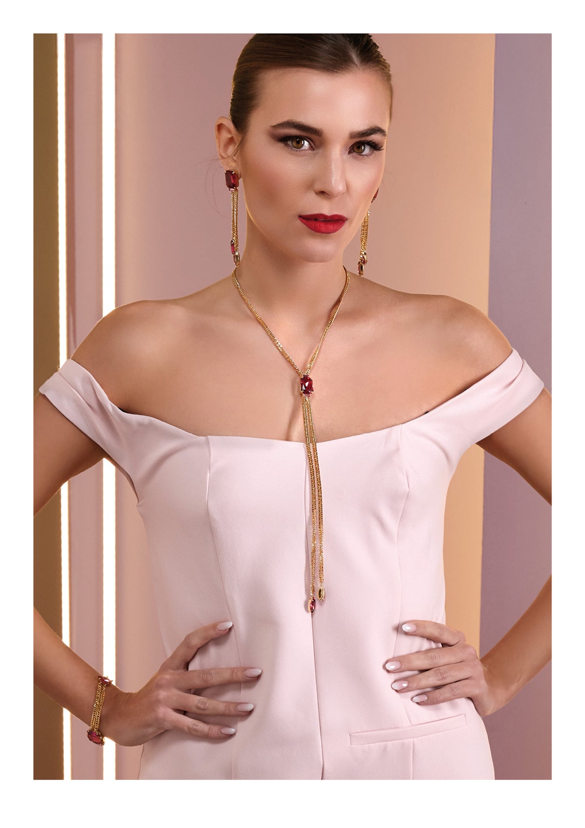 COLLANA PLACCATA ORO CON CRISTALLI