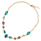 COLLANA PLACCATA ORO CON CRISTALLI