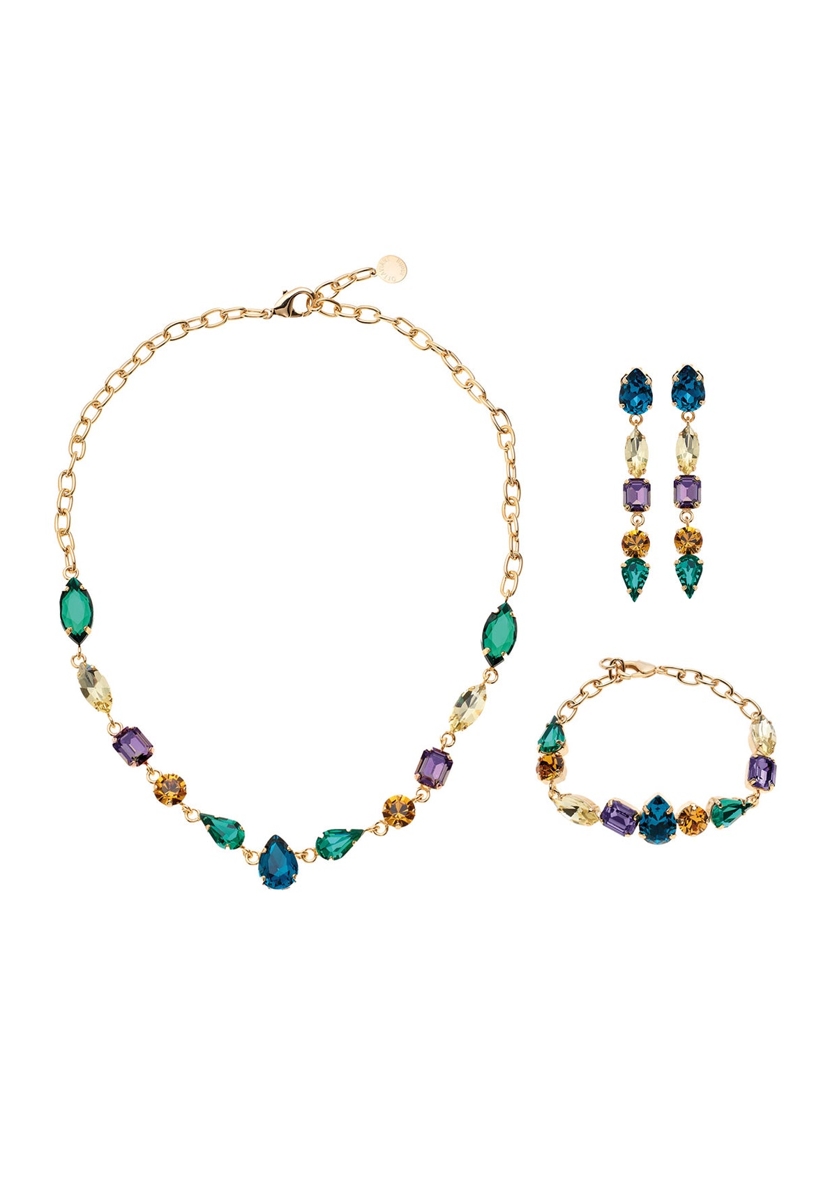BRACCIALE PLACCATO ORO CON CRISTALLI