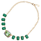 COLLANA PLACCATA ORO CON CRISTALLI