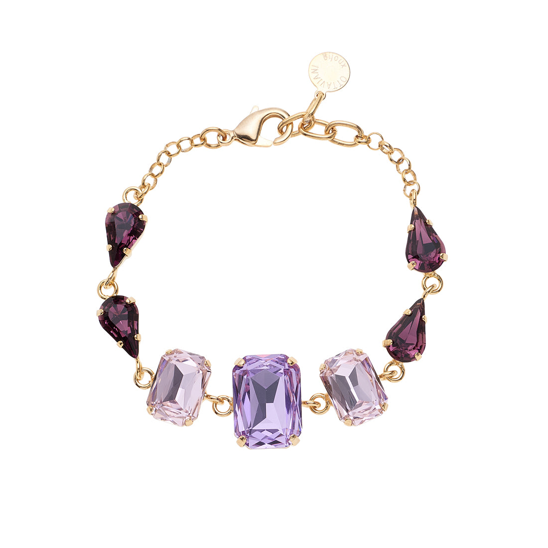 BRACCIALE PLACCATO ORO CON CRISTALLI