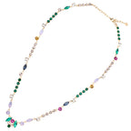 COLLANA PLACCATA ORO CON CRISTALLI