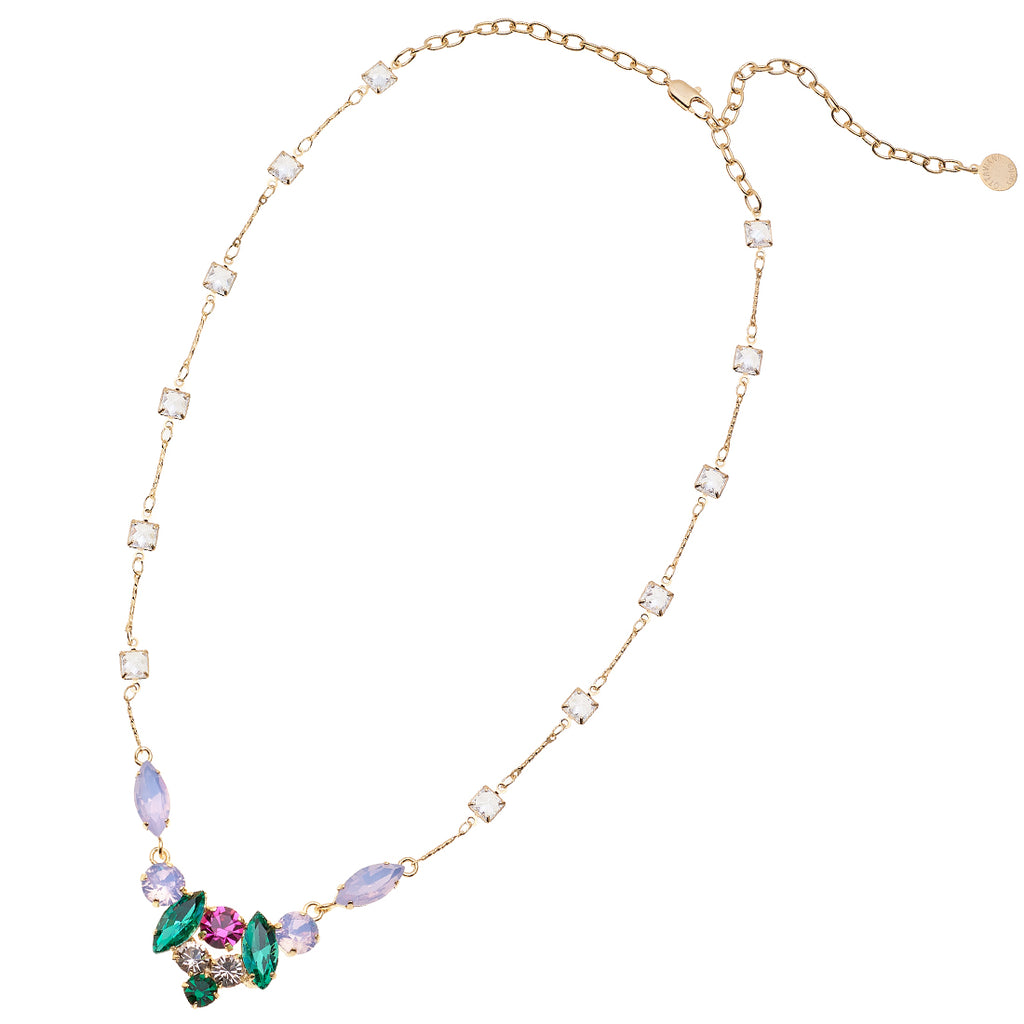 COLLANA PLACCATA ORO CON CRISTALLI