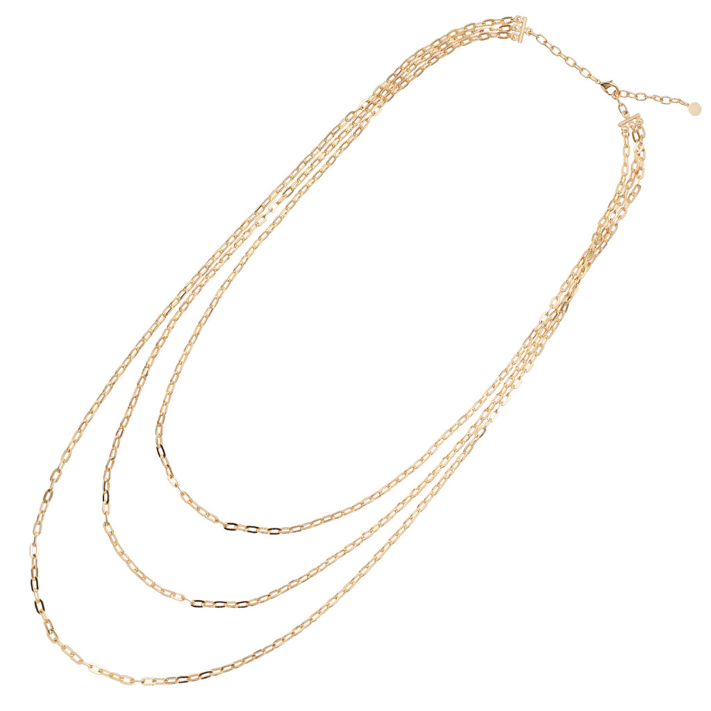 COLLANA MULTIFILO PLACCATA ORO