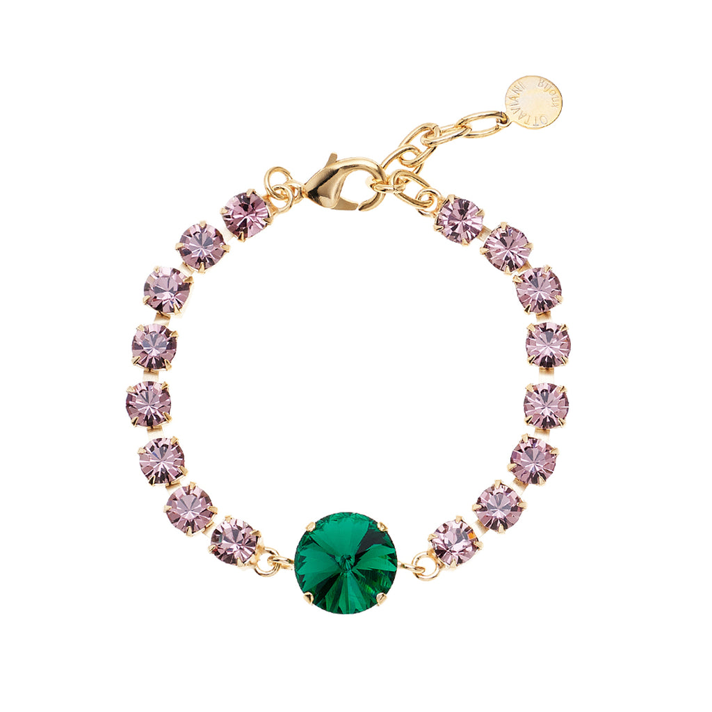BRACCIALE PLACCATO ORO CON CRISTALLI