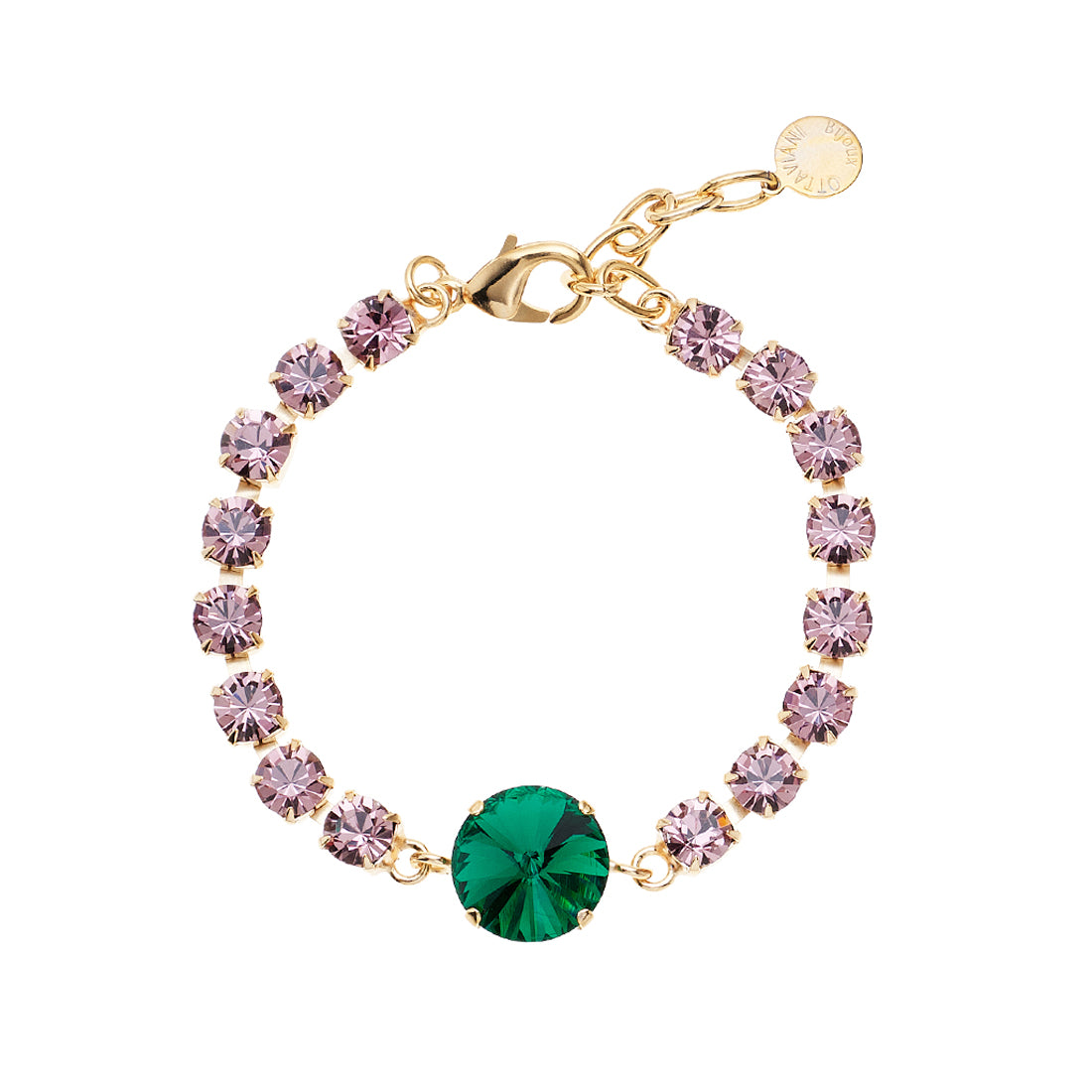 BRACCIALE PLACCATO ORO CON CRISTALLI